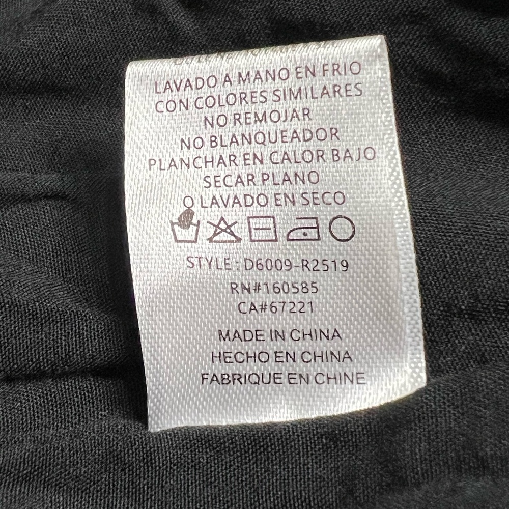 NEW CIEBON Eliza Embroidered A-Line Dress Black 3/4 Sleeve L - Picture 12 of 13
